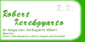 robert kerekgyarto business card