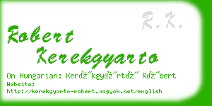 robert kerekgyarto business card